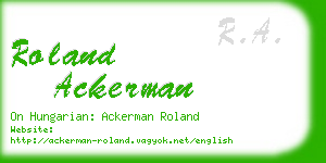 roland ackerman business card